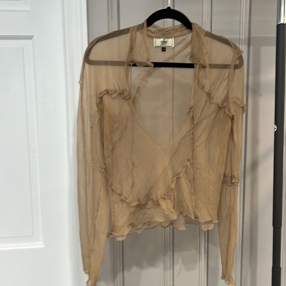 Fendi by Karl Lagerfeld spring 2000 chiffon sheer blouse (Met Gala 2023 theme!!) - Picture 2 of 7